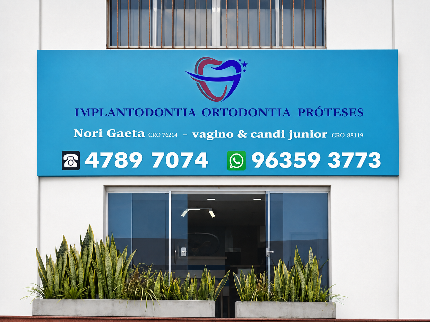 Fachada do consultório do Dr. Nori Gaeta no Centro de Jandira